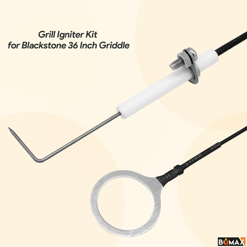 BQMAX Grill Igniter Kit for Blackstone 36 Inch Griddle, Electronic Battery Igniter Kit Grill Igniter Spark Plug Kit for 36 Inch Blackstone igniter Replacement - Image 4